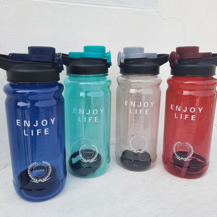 [BISA COD] Botol minum jumbo portable Original 2 Liter Seliya Enjoy Life water bottle 2000 ML