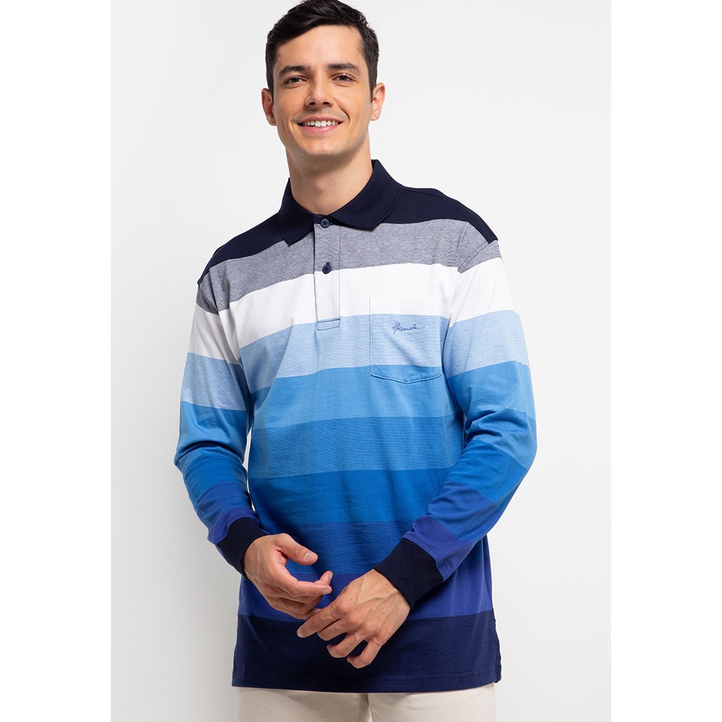 HASSENDA KAOS POLO SALUR PANJANG PRIA BALINT - HPB81121A