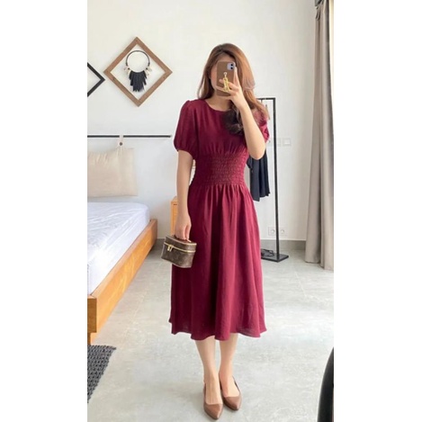 Ephany Dress Maroon by Claryn the Label