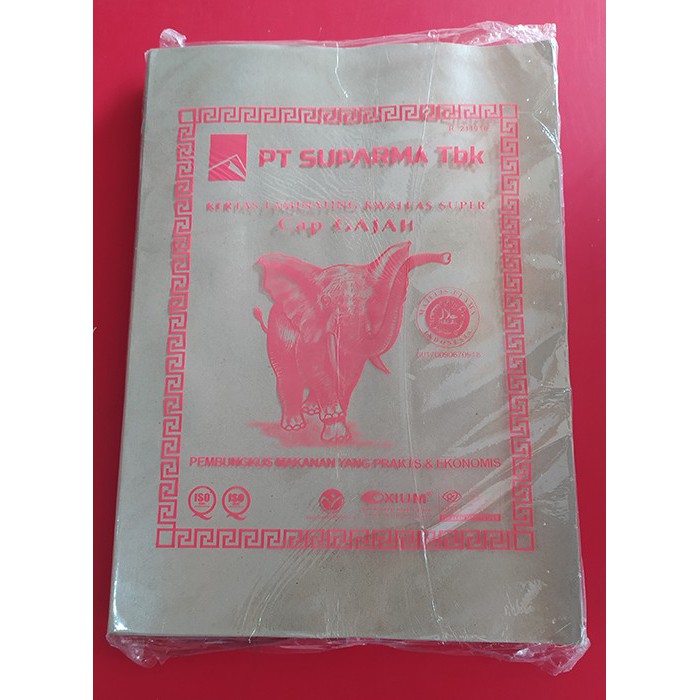 Kertas Nasi Tatakan Alas bungkus nasi BESAR KOTAK BULAT BUNGA (250 Lembar)