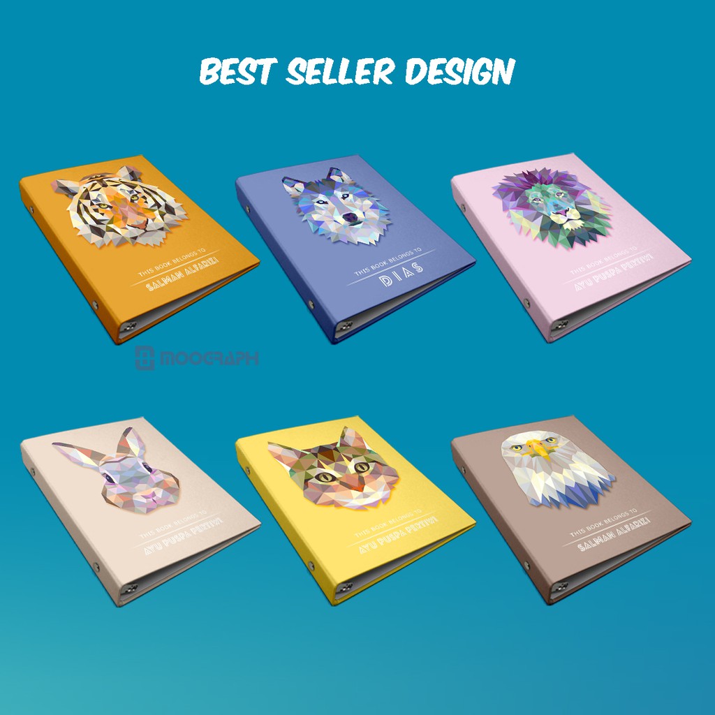 

Binder Custom A5 B5 Hewan Polygonal - Notes / Notebook / Buku / Diary / Jurnal / Kado