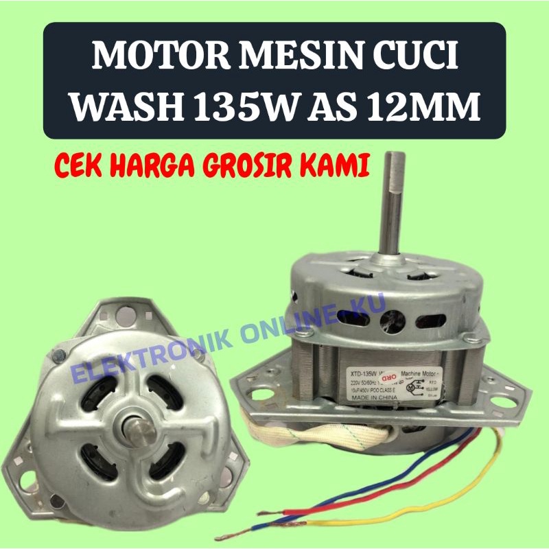 DINAMO MOTOR MESIN CUCI WASH 135W SHARP AS 12MM