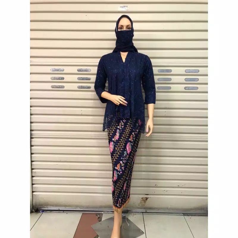 BEST SELLER ~ SETELAN KEBAYA MODERN ~ KEBAYA PESTA ~ KEBAYA WISUDA ~ KEBAYA TILLE-Set Navy