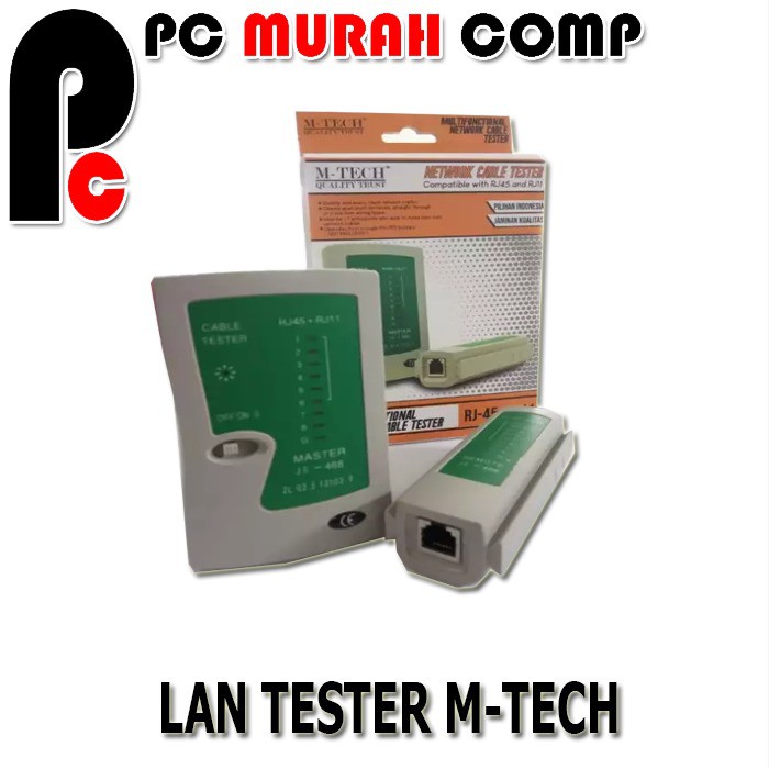 LAN Tester M-Tech untuk Kabel RJ45 dan RJ11