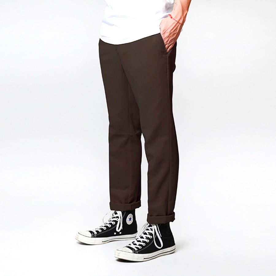 DICKIES WE872 Slim Fit Pant Choco Brown