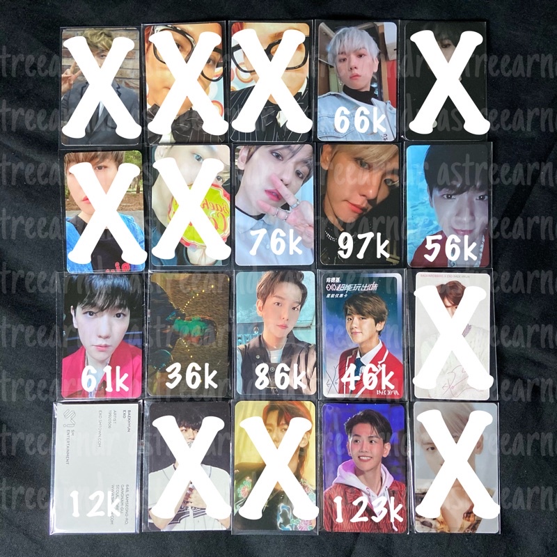 WTS BAEKHYUN PHOTOCARD PC READY INA GROWL OBSESSION DFTF BAMBI YIZHIYU MINISO