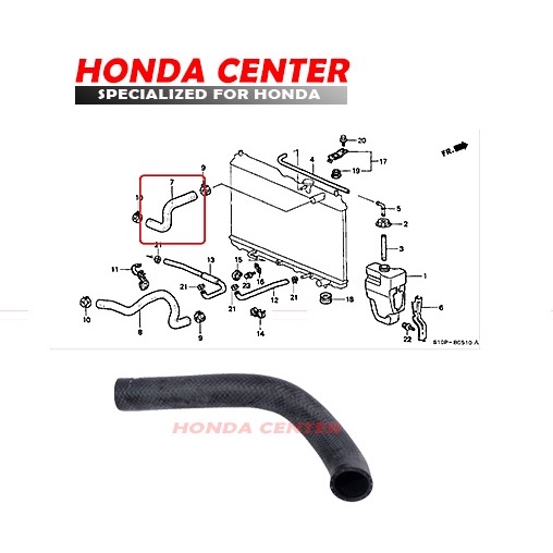 Selang slang hose air radiator  crv old gen1 2000 2001 19502-P3F