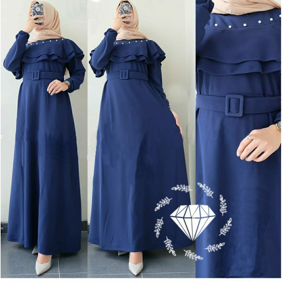 Baju Gamis Wanita Gamis Wanita Terbaru Model Gamis Pesta Kekinian Ukuran Jumbo Baju Lebaran Moscrepe