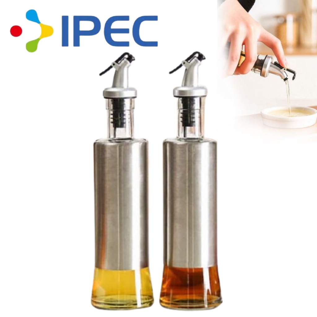 Botol Minyak Botol kaca Stainless steel Cuka botol Kecap dll Multifungsi Oil Vinegar Bottle 300ML 10190