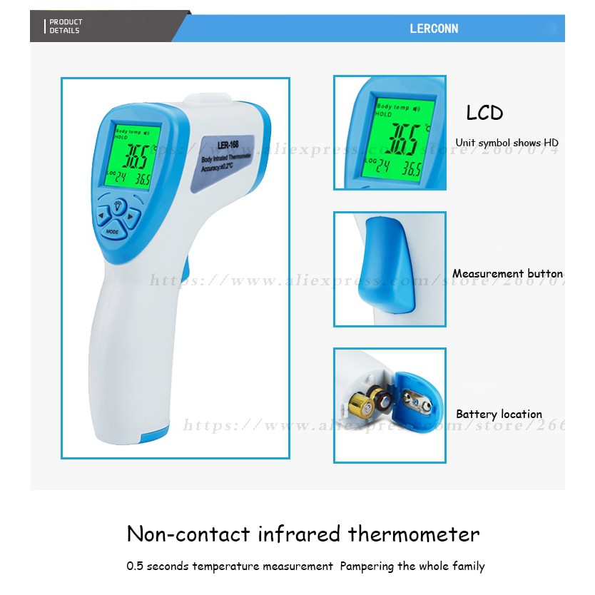 ✿ MADAME ✿ TERMOMETER INFRARED NON CONTACT ( TERMOMETER SUHU BADAN )