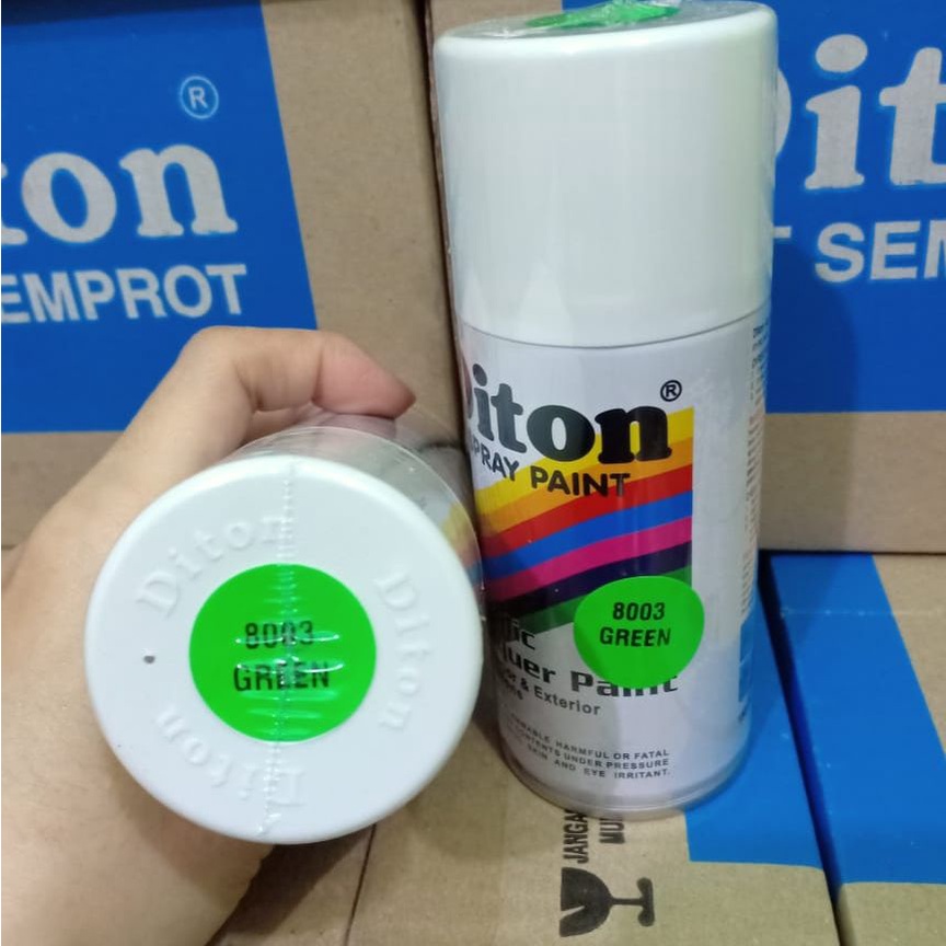 Pilox Cat Semprot DITON Spray Paint Acrylic Lacquer Paint Warna Stabilo / Fluorescent (Red Pink Green Blue Yellow Orange White Primer Clear) 150cc