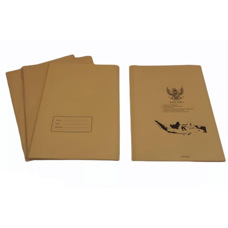 

Sampul Buku Tulis Coklat Boxy Nama / Polos - 1 pak (10 lembar)
