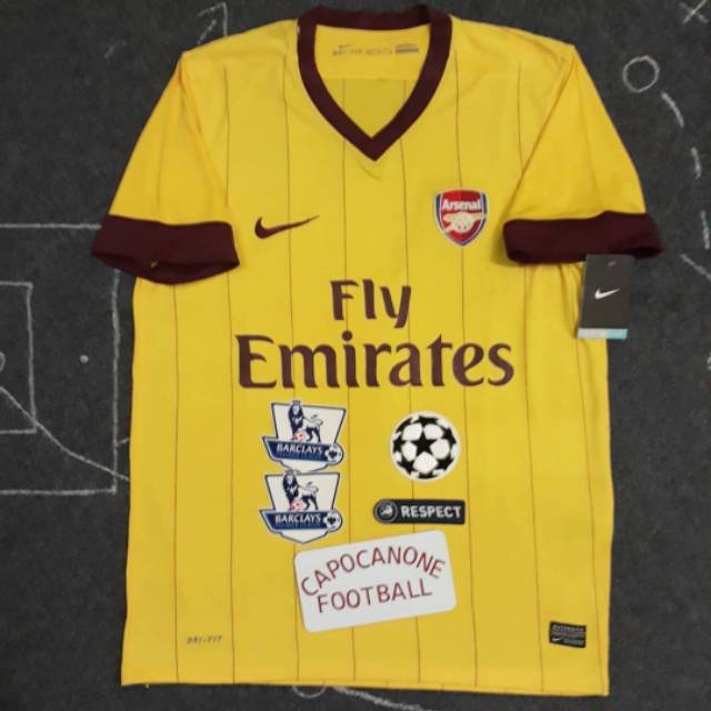 JERSEY ARSENAL 2010 2011 AWAY RETRO 10 11 2009 09 2012 12