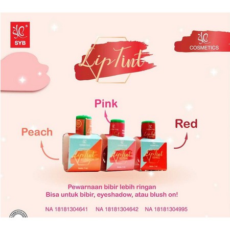 SYB LIP CREAM / LIPTINT SYB LIP TINT / MAGIC LIP OIL ORIGINAL BPOM