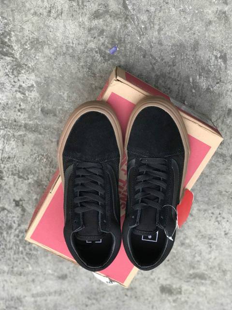 VANS OLDSKOOL BLACK GUM WAFFLE DT