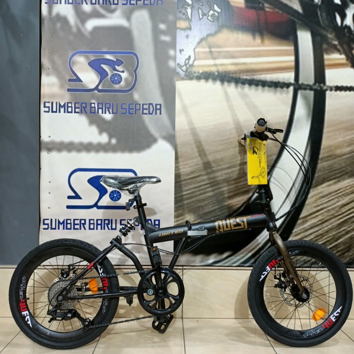 Sepeda Lipat United Quest CI-04 20 Inch Free Helm,Holder,Cover Sadel