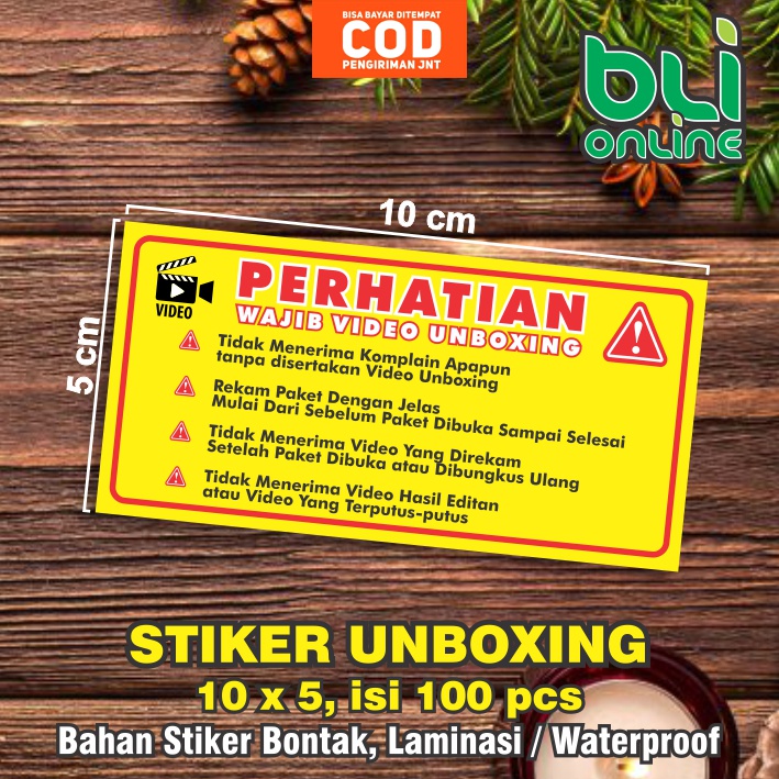 

Stiker / Label Unboxing 10 x 5 cm