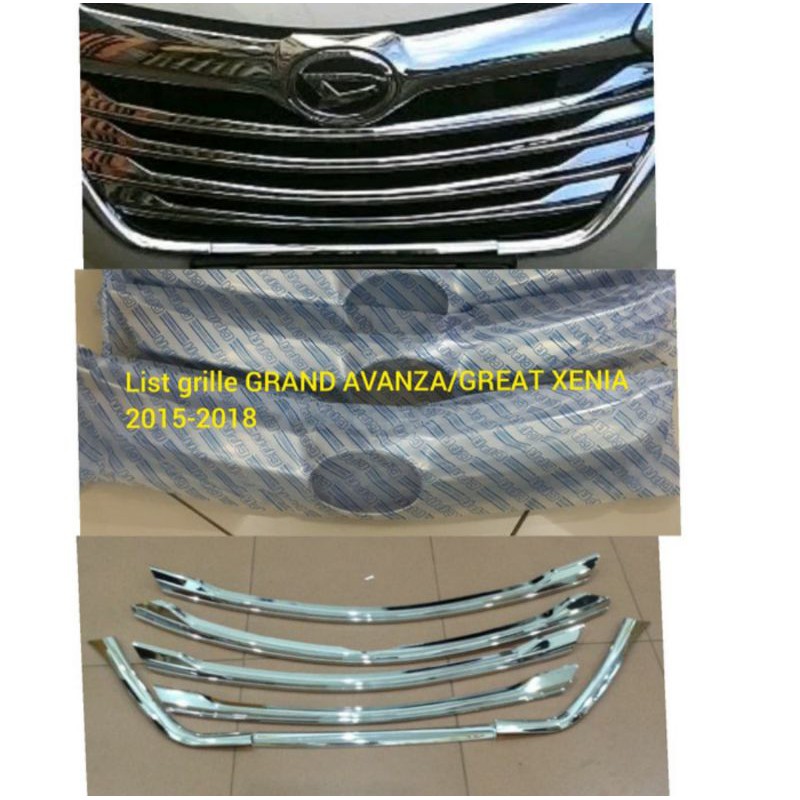 Paket List Grill Depan Mobil Grand New Avanza Xenia 2015-2018
