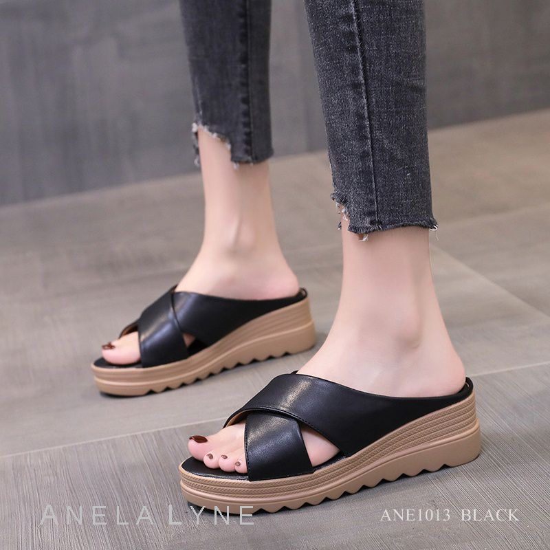 ANELA LYNE SEPATU WANITA WEDGES SLOP SAMIRA ANE1013 ORIGINAL