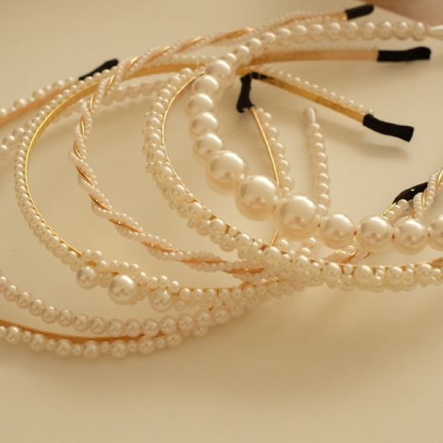 Ark.co - AVENS pearl Headband / bando bandana mutiara hiasan rambut