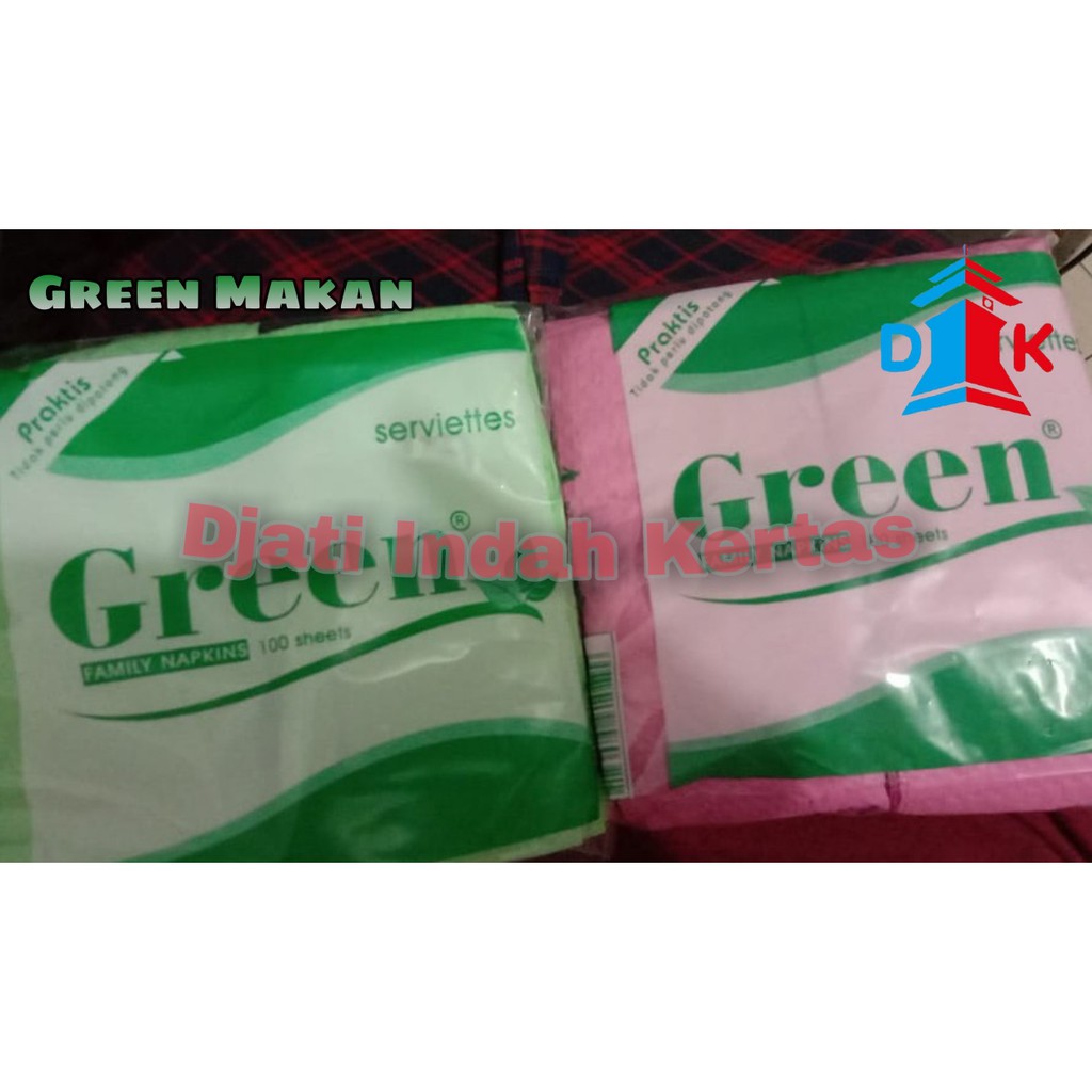 PALING BAIK!!! Tissue green/topik Makan isi 50 Sheet Tisue Tisu