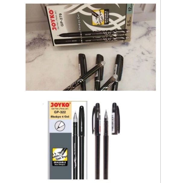 

PULPEN GEL JOYKO GP-322 & GP-279//PULPEN HAPUS JOYKO. 1 PAK ISI 12pcs