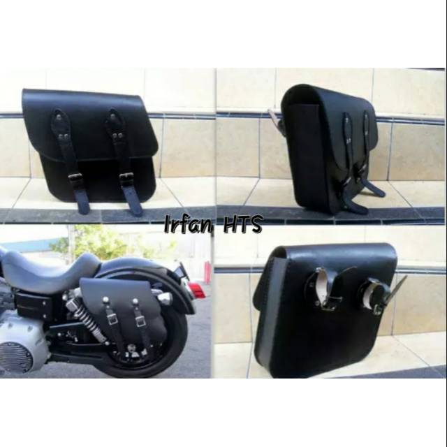 Tas motor kulit asli sidebag motor tas motor custome tas motor asli kulit