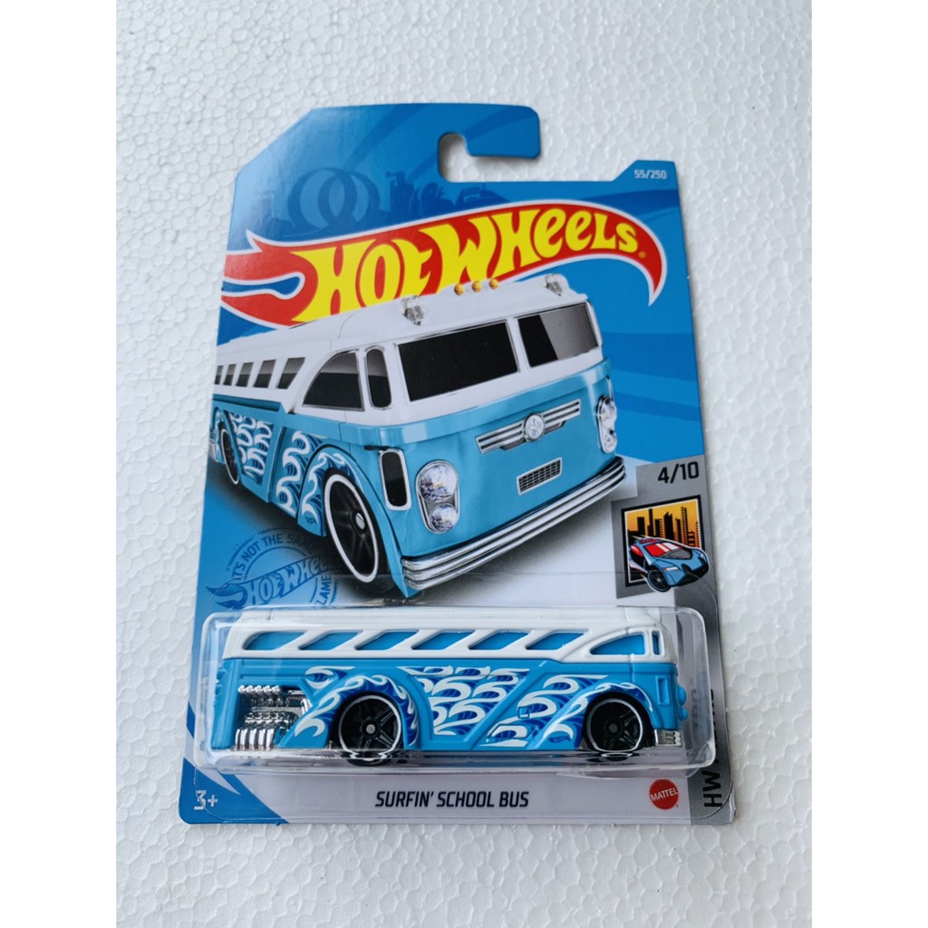 HOT WHEELS HOTWHEELS SURFIN SCHOOL BUS PUTIH DIECAST BUS SEKOLAH ANAK LOT G H 2021 LANGKA MURAH BARU