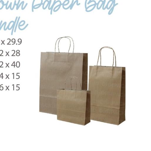 

❂ [Digipack] Brown Paper Bag Tali 30 x 12 x 40 | Kantong Kertas Coklat ❄