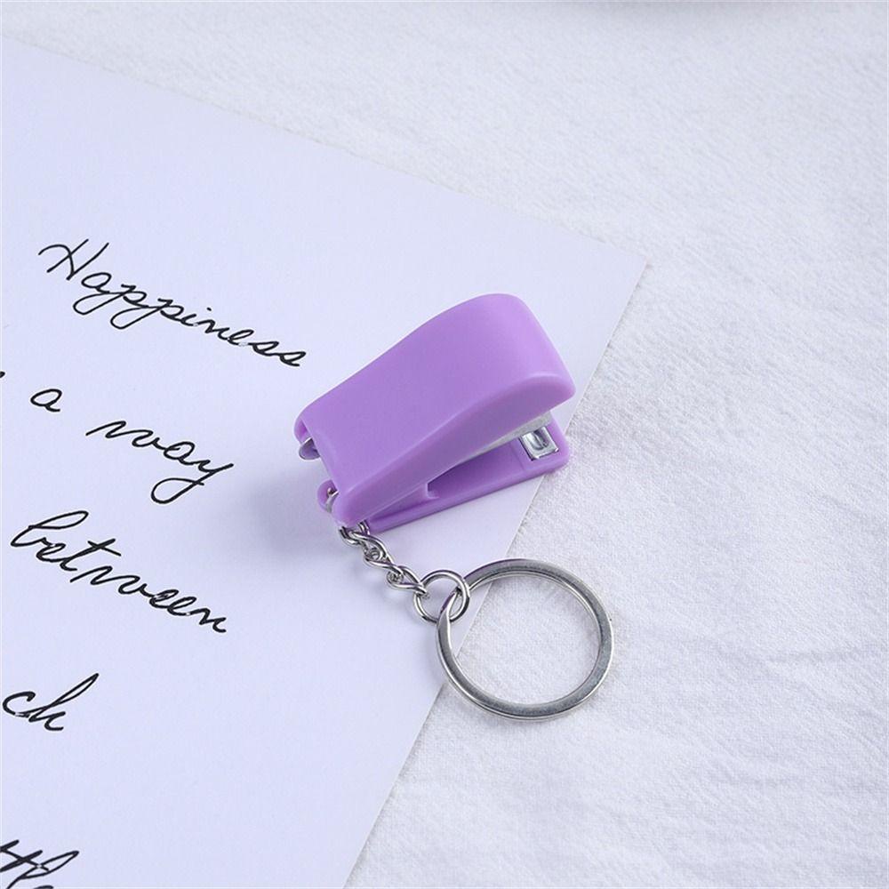 Mxbeauty Gantungan Kunci Stapler Mini Lucu Perlengkapan Sekolah Nyaman|Gantungan Kunci Stapler Mahasiswa Kartun Warna