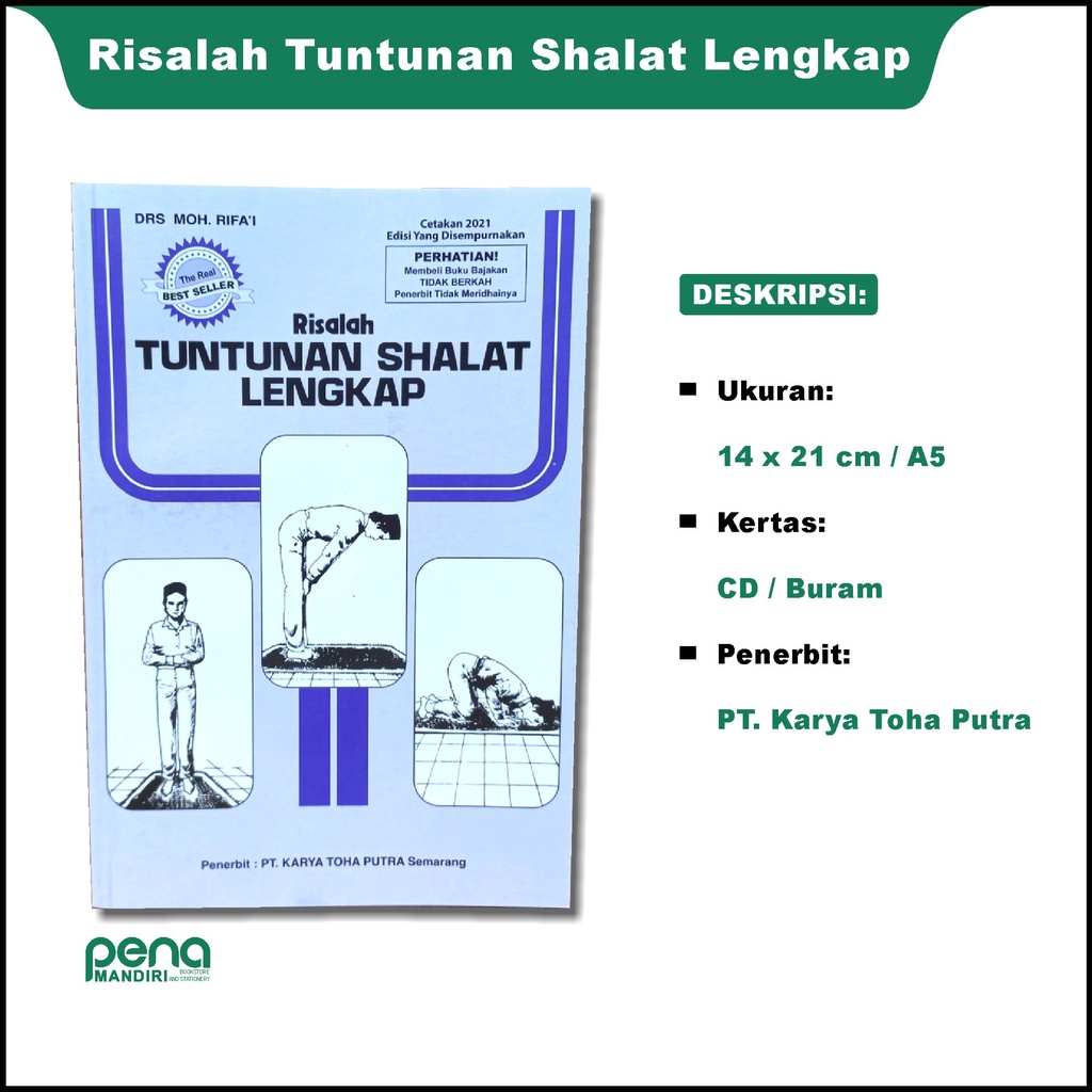 Buku tuntunan Shalat Lengkap / Panduan Shalat / Praktek Sholat Besar