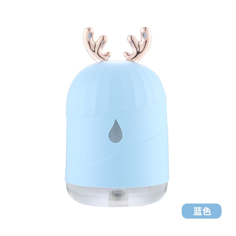 Goojodoq Air Aroma Mini Humidifier / Aromatherapy Purifier Diffuser Memberikan 1 Oil Essential-Blue