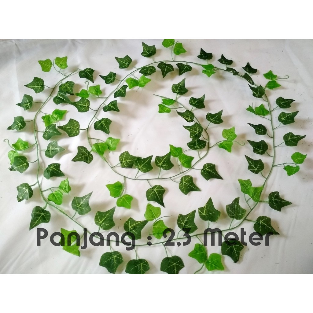 Daun Rambat Ivy Anggur Maple Srigading Artificial Palsu Dekorasi Bunga Plastik-Ivy 2,3 m