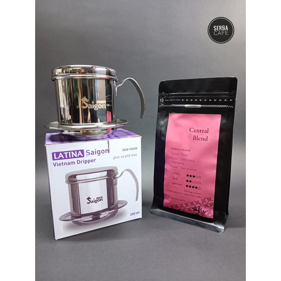 Paket Vietnam Drip Latina Saigon + Kopi Espresso Blend