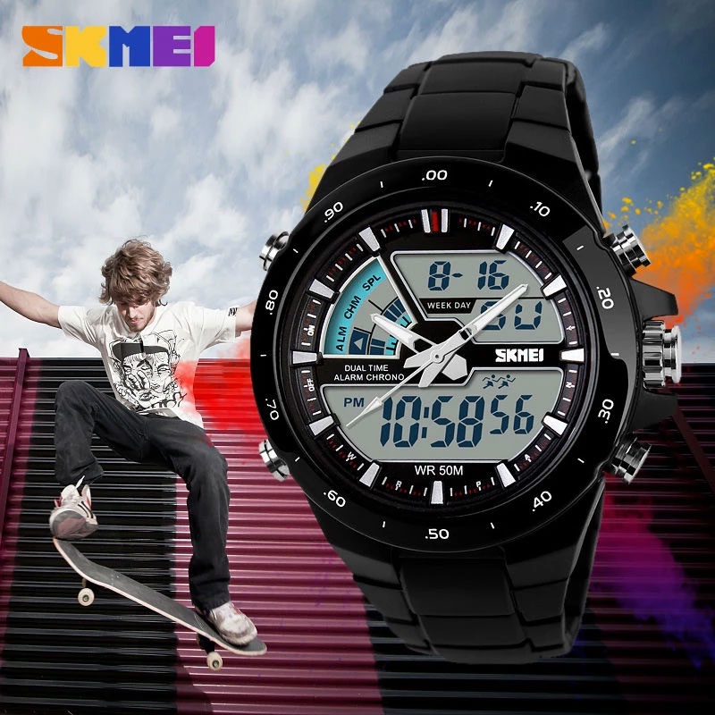 SKMEI 1016 Jam Tangan Pria Digital Analog Anti Air WK-SBY