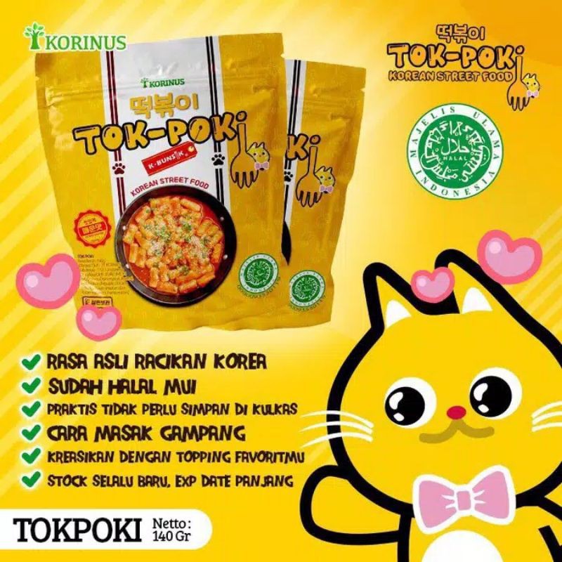 

K - BUNSIK TOKPOKI / TTEOKBOKKI / TOPPOKI / TOK-POKI INSTAN HALAL MUI