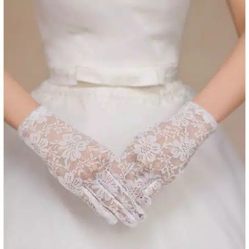 Sarung tangan Pengantin brokat/lace (bridal wedding gloves)