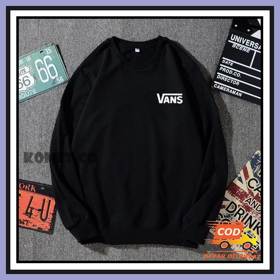 Sweater Crewneck Erfolg Clothing Elegance Oversize Pria White Korea St Sweater Crewneck Black White