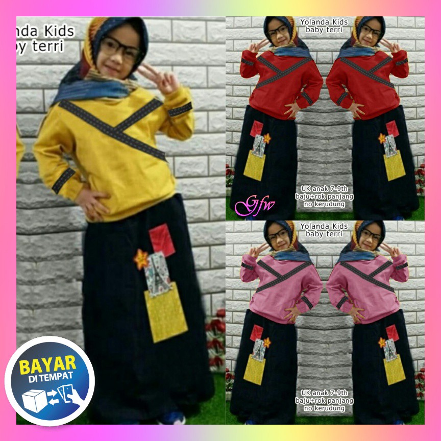 Setelan Anak Yolanda / Bisa COD / Muraah Set Muslim 7-9thn GFW57326