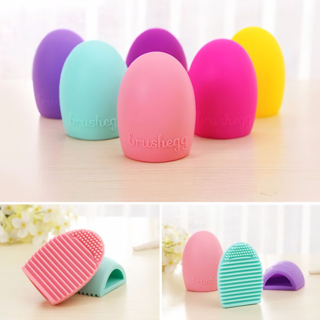 BRUSH EGG - Alat Pembersih Kuas Make Up - Pencuci Kuas - Brush Cleaner