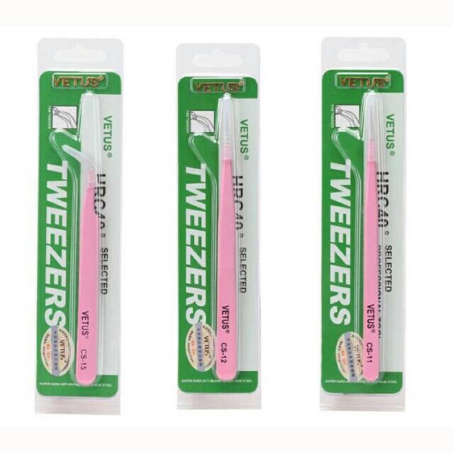 Vetus Tweezer lurus bengkok Pinset Eyelash Extension best seller