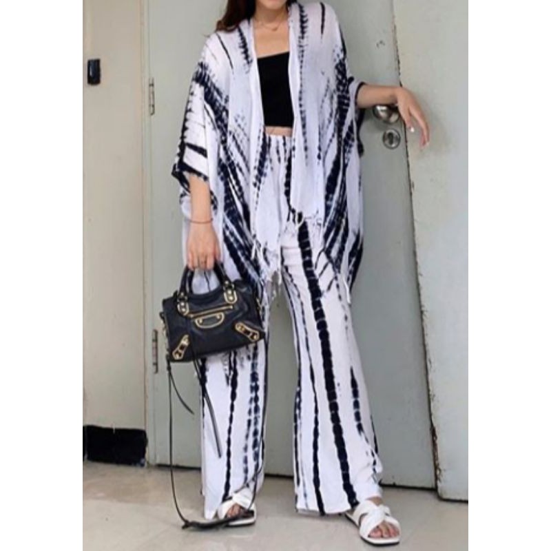 SET OUTER CARDIGAN TIE DYE KARDIGAN TIE DIE TIEDYE