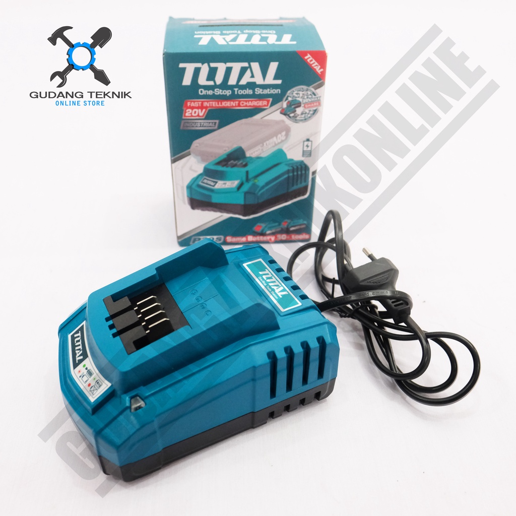 Charger Baterai 20V TOTAL TFCLI2001 / Cas Baterai 20 Volt TFCLI 2001 TOTAL