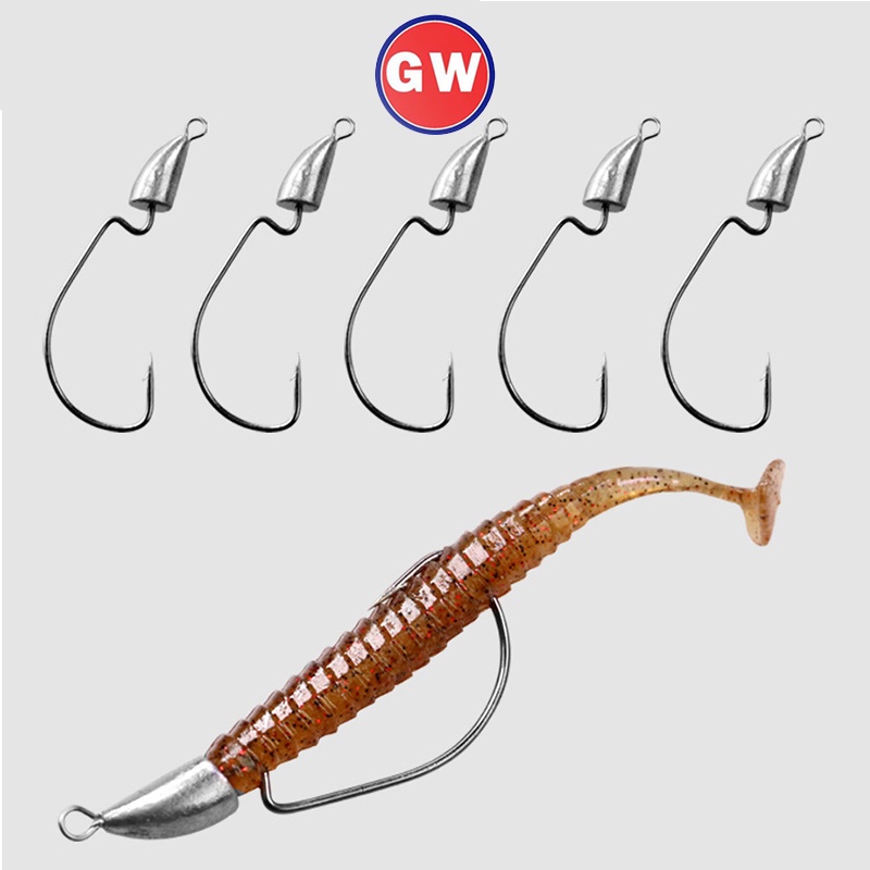 Lead Jig Head Fishing Hooks Bullet Sinker Jig Head Fishhook for Bass Trout Fishing Gear