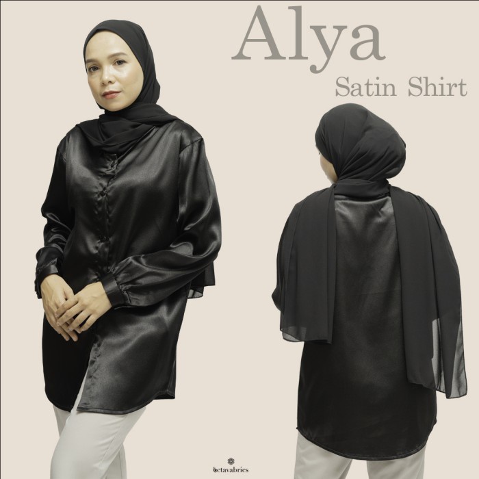 Alya Satin Shirt Kemeja Wanita Satin