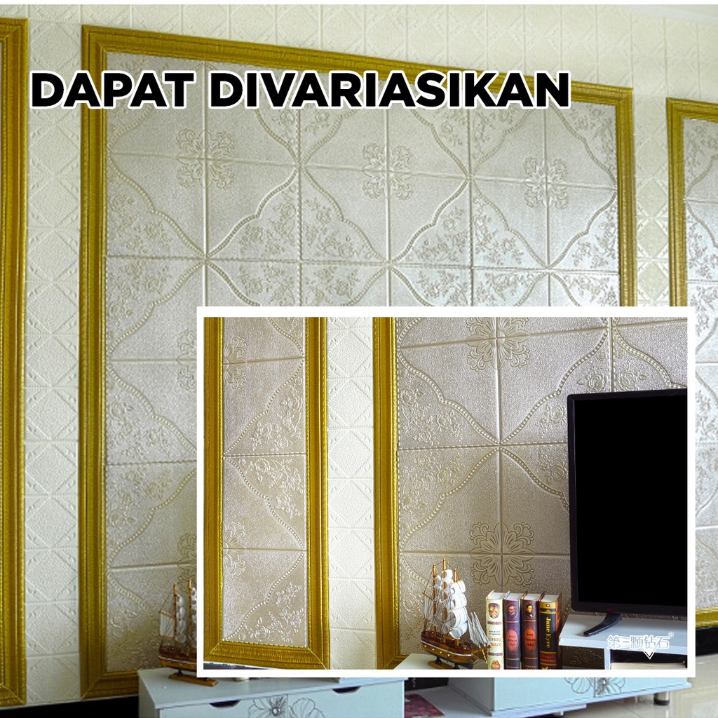 Wallpaper 3D FOAM / Wallpaper Dinding 3D Motif Foam Batik More High Quality / Wallfoam 3D / wall sticker