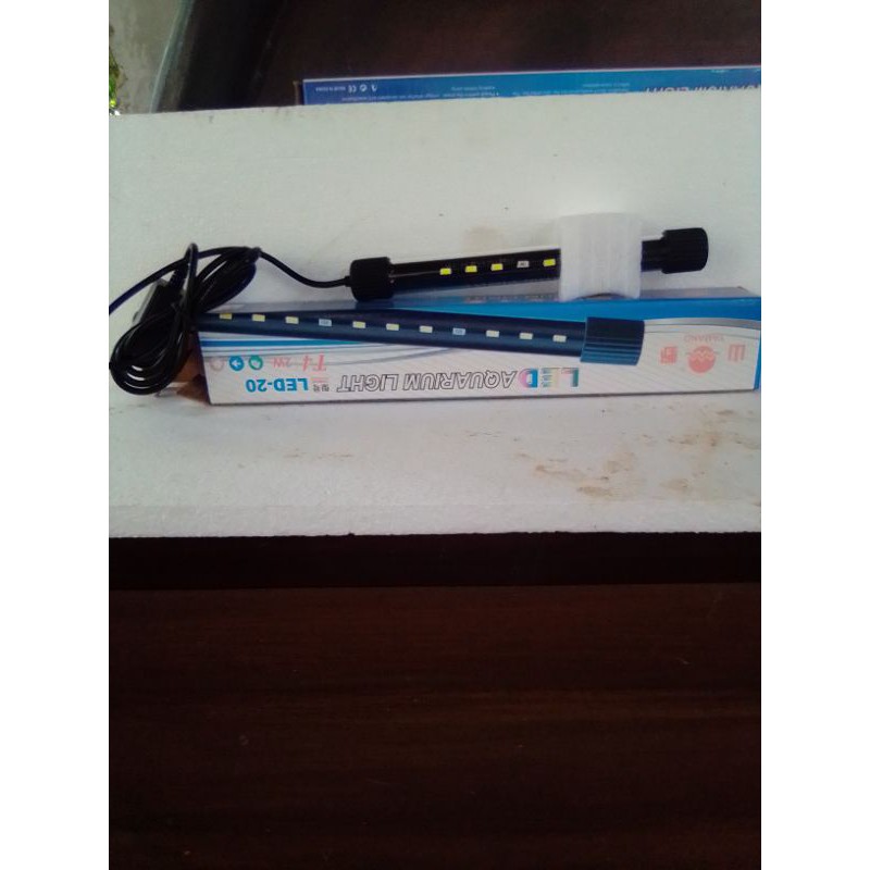 lampu LED celup hiasan aquarium ukuran 20 cm,cocok buat aquarium ukuran 30 sampai 40 cm