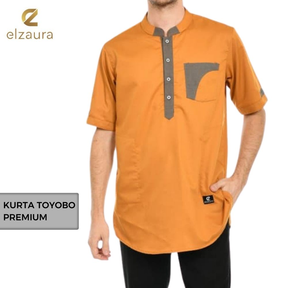 Baju Koko Kurta Pakistan Pria Dewasa Lengan Pendek Bahan Katun Toyobo Super Premium Adem Lembut Dan 
