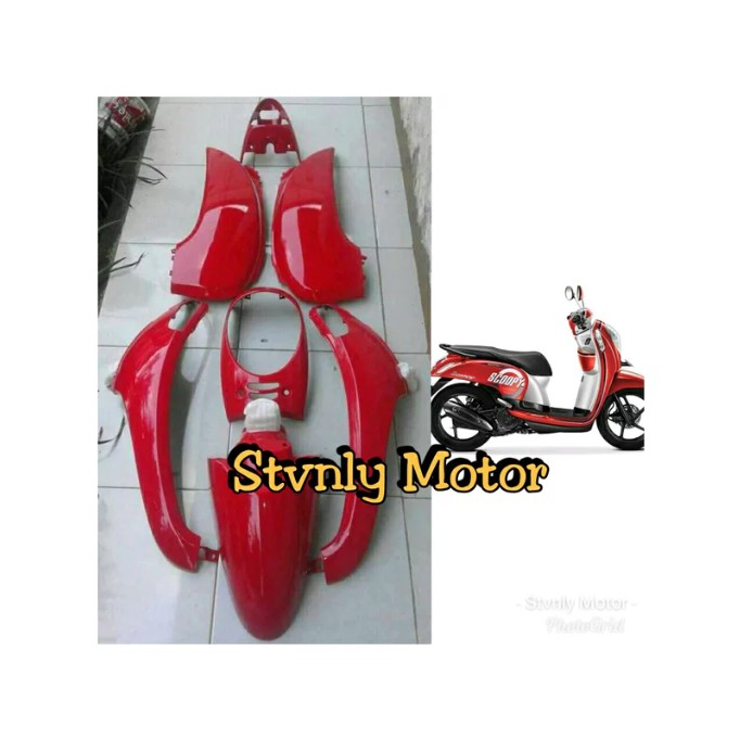 Cover Bodi Halus Scoopy Fi Merah