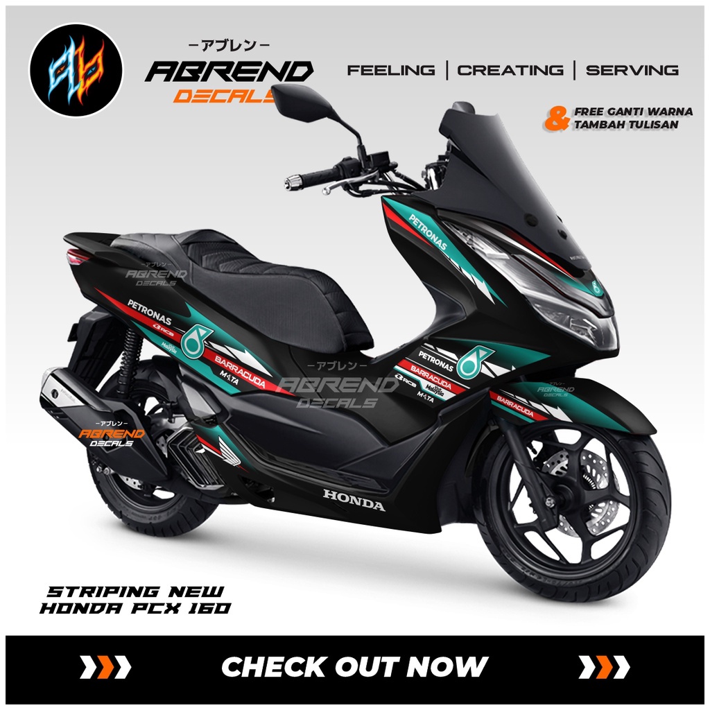 (PREMIUM) Striping Honda Pcx 160 / Pcx New / Stiker Lis Variasi Pcx Baru Petronas / Stock Decals